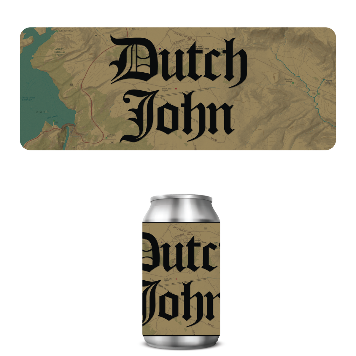 Dutch Slapper SpinnerFall Slap Koozie - Dutch John Topo Map β Spinner Fall