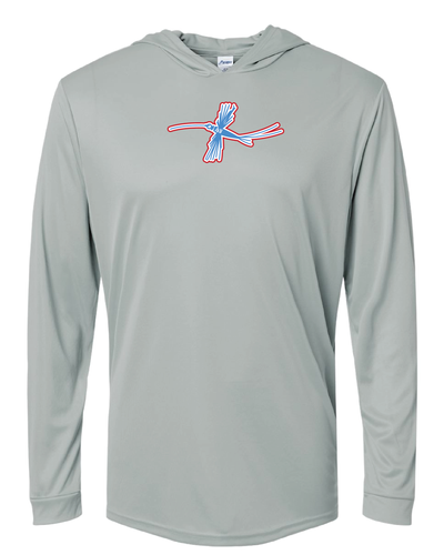 SpinnerFall - GREY UPF 50 Hooded Long Sleeve Performance Shirt