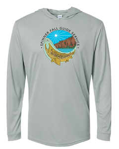 SpinnerFall - GREY UPF 50 Hooded Long Sleeve Performance Shirt