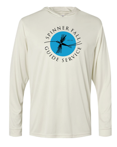 SpinnerFall - SAND UPF 50 Hooded Long Sleeve Performance Shirt