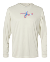 Load image into Gallery viewer, SpinnerFall - SAND UPF 50 Hooded Long Sleeve Performance Shirt