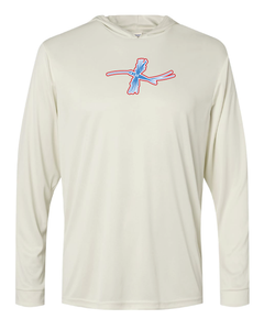 SpinnerFall - SAND UPF 50 Hooded Long Sleeve Performance Shirt
