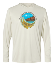 Load image into Gallery viewer, SpinnerFall - SAND UPF 50 Hooded Long Sleeve Performance Shirt